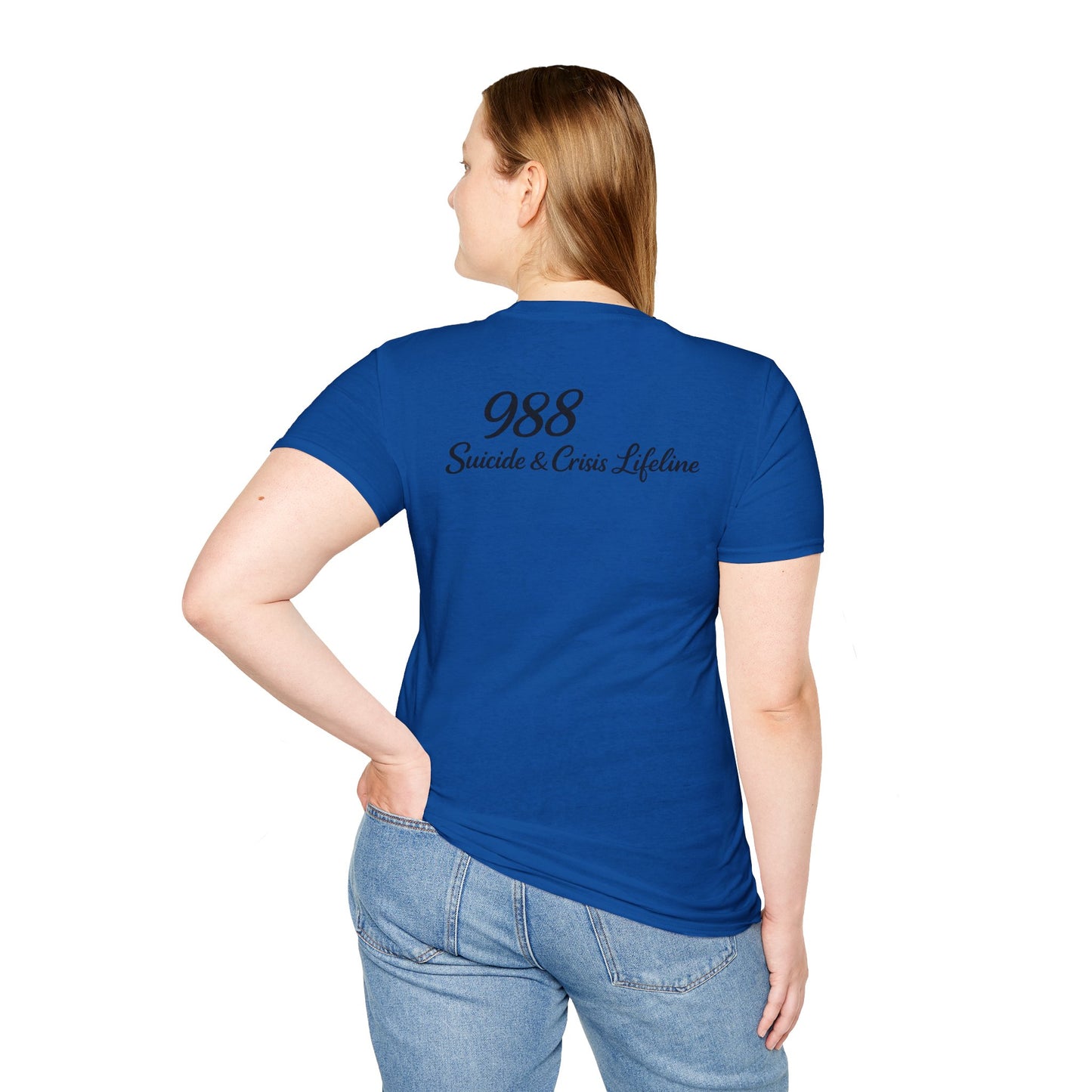 Stay. T-Shirt — 988 Suicide & Crisis Lifeline Awareness Tee